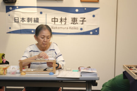 中村恵子氏（日本刺繍）